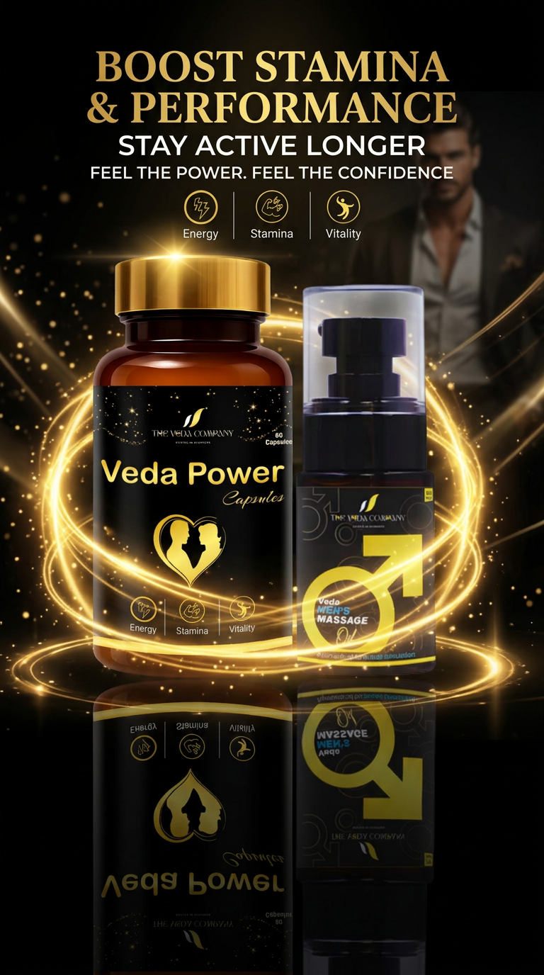 Veda Power Capsules (Veda Men's Massage Oil) Combo Set